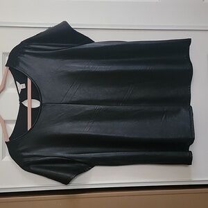 Faux leather top